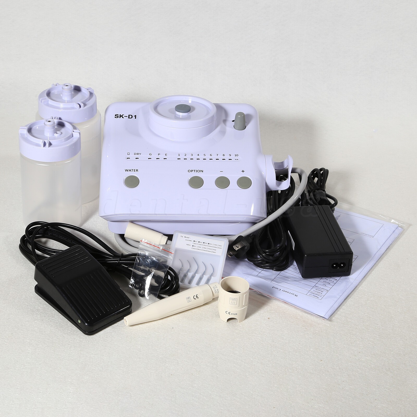 SK-D1 Dental Ultrasonic Piezo Scaler +2 Bottles Fit DTE SATELEC tips & Handpiece