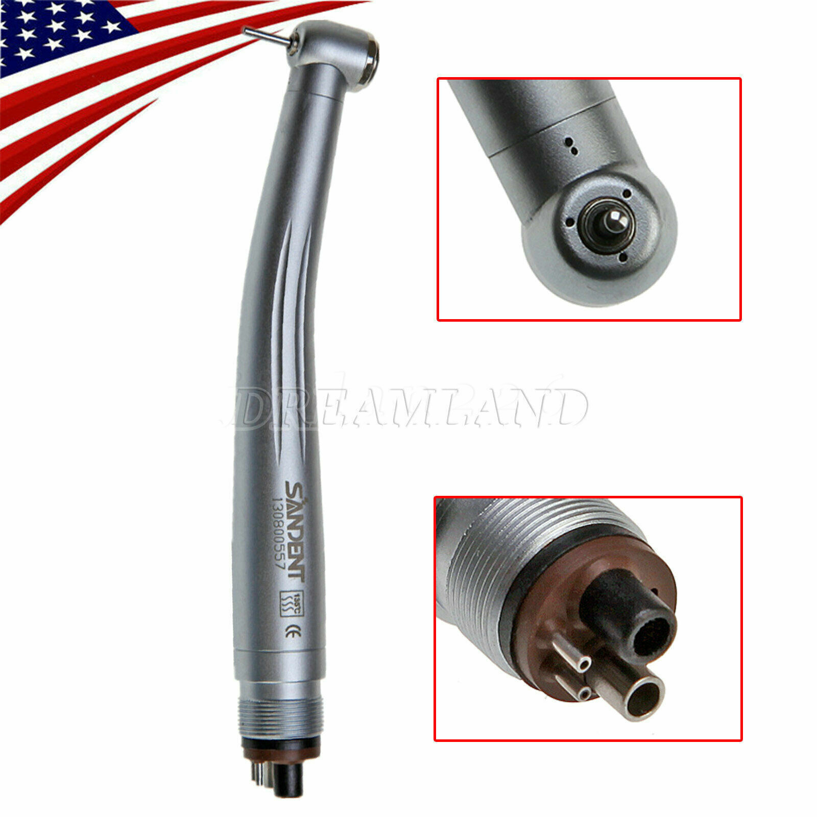 SANDENT NSK PANA MAX Style Dental High Speed Handpiece Push Button 4Hole Turbine
