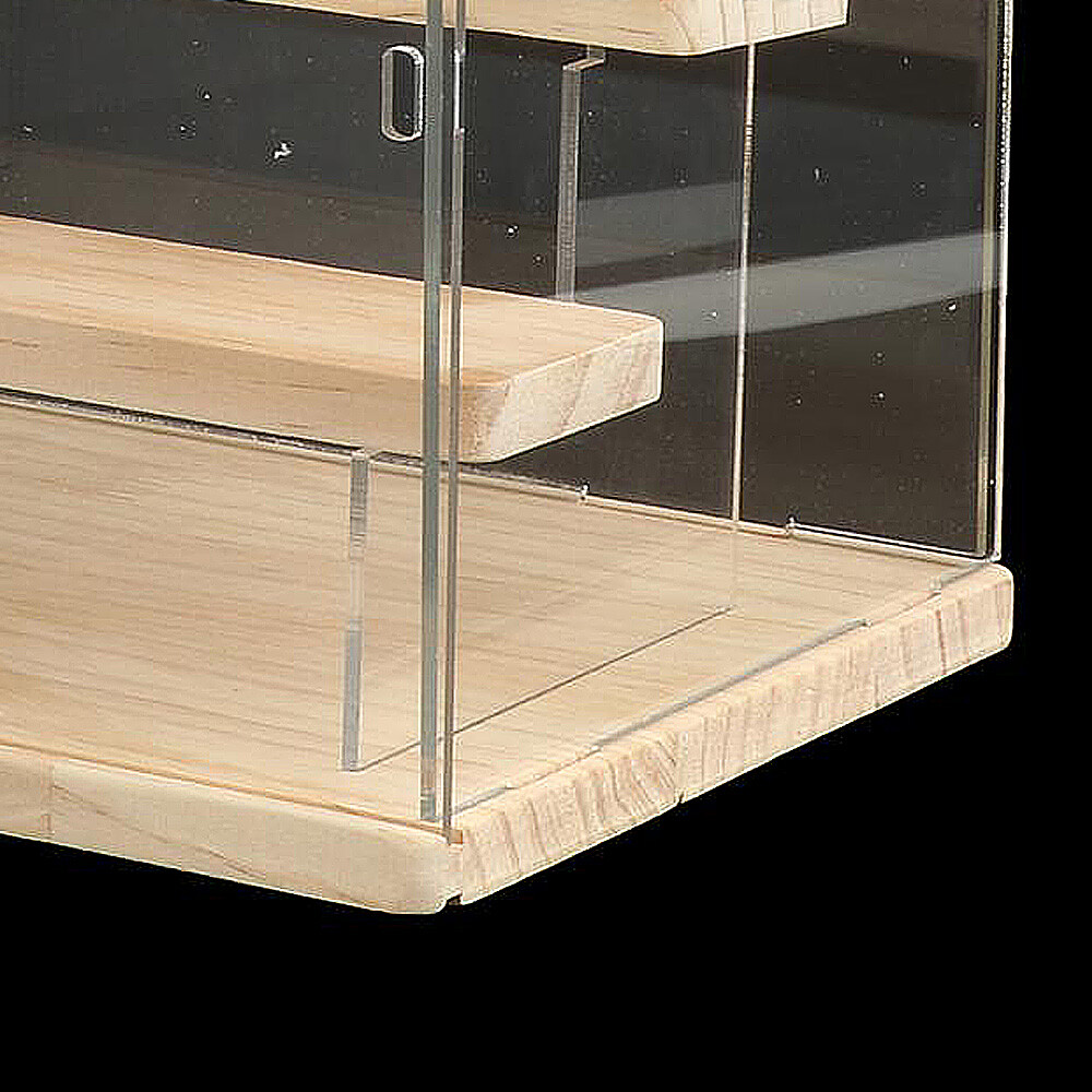 4-Tiers Large Acrylic Display Case Storage Wood Box Display Shelf 30.5 *24*26cm