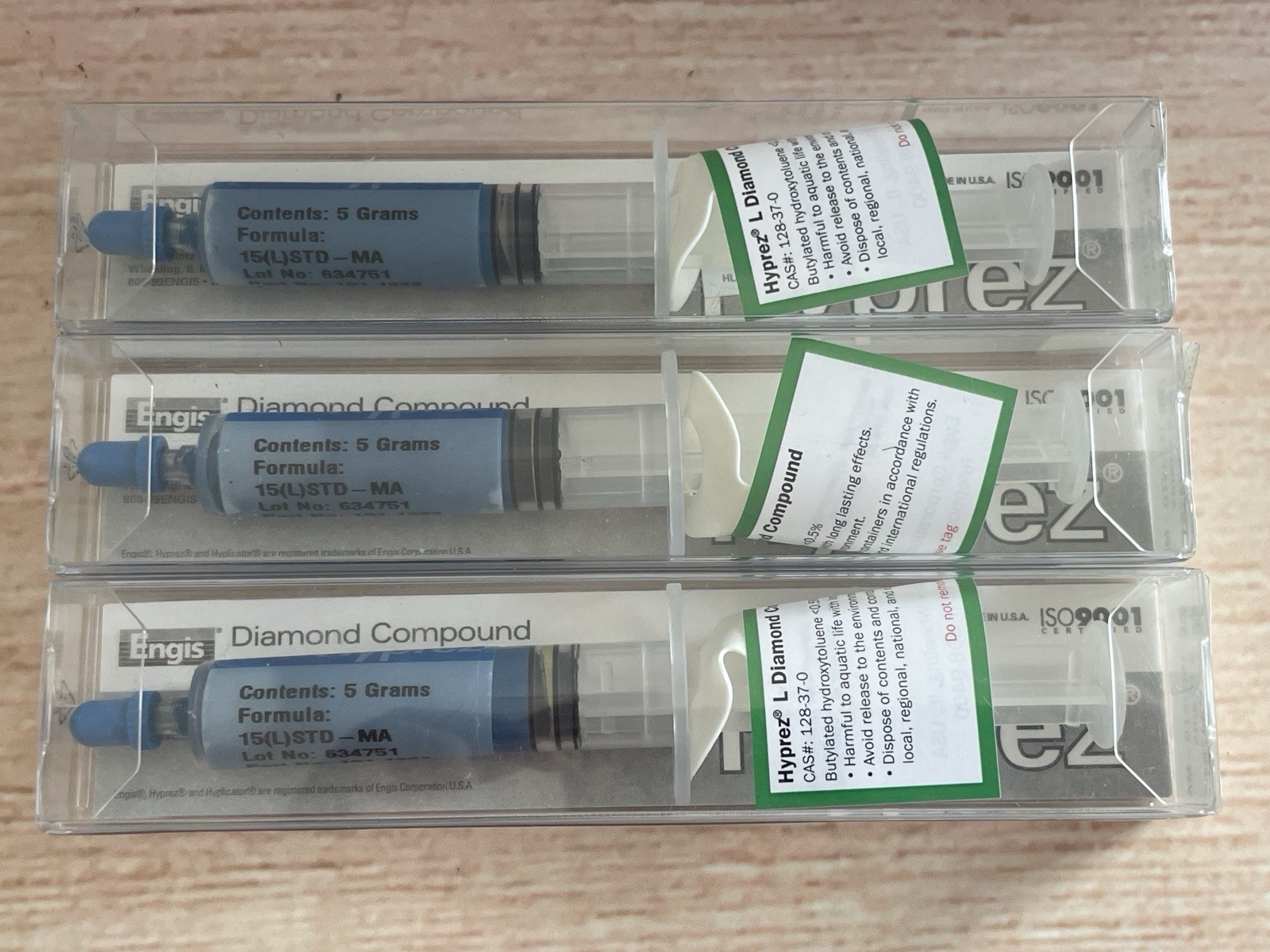 Engis 15(L)STD-MA 5 Grams Syringe Hyprez Diamond Lapping Abrasive Compound BLUE
