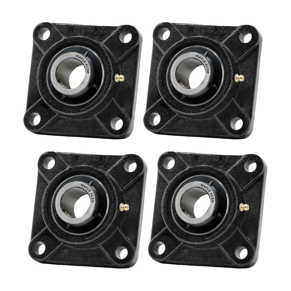 UCF209-28 Flange Bearing 1-3/4″ Bore, 4-Bolt Self-Aligning, Solid Base (Qty 4)