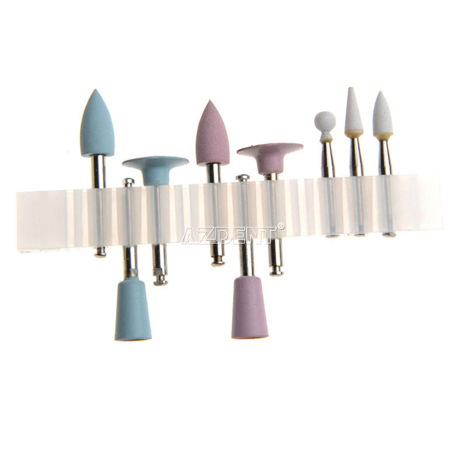AZDENT Dental Diamond Burs Composite Polishing Burs White Stone for FG/RA/HP