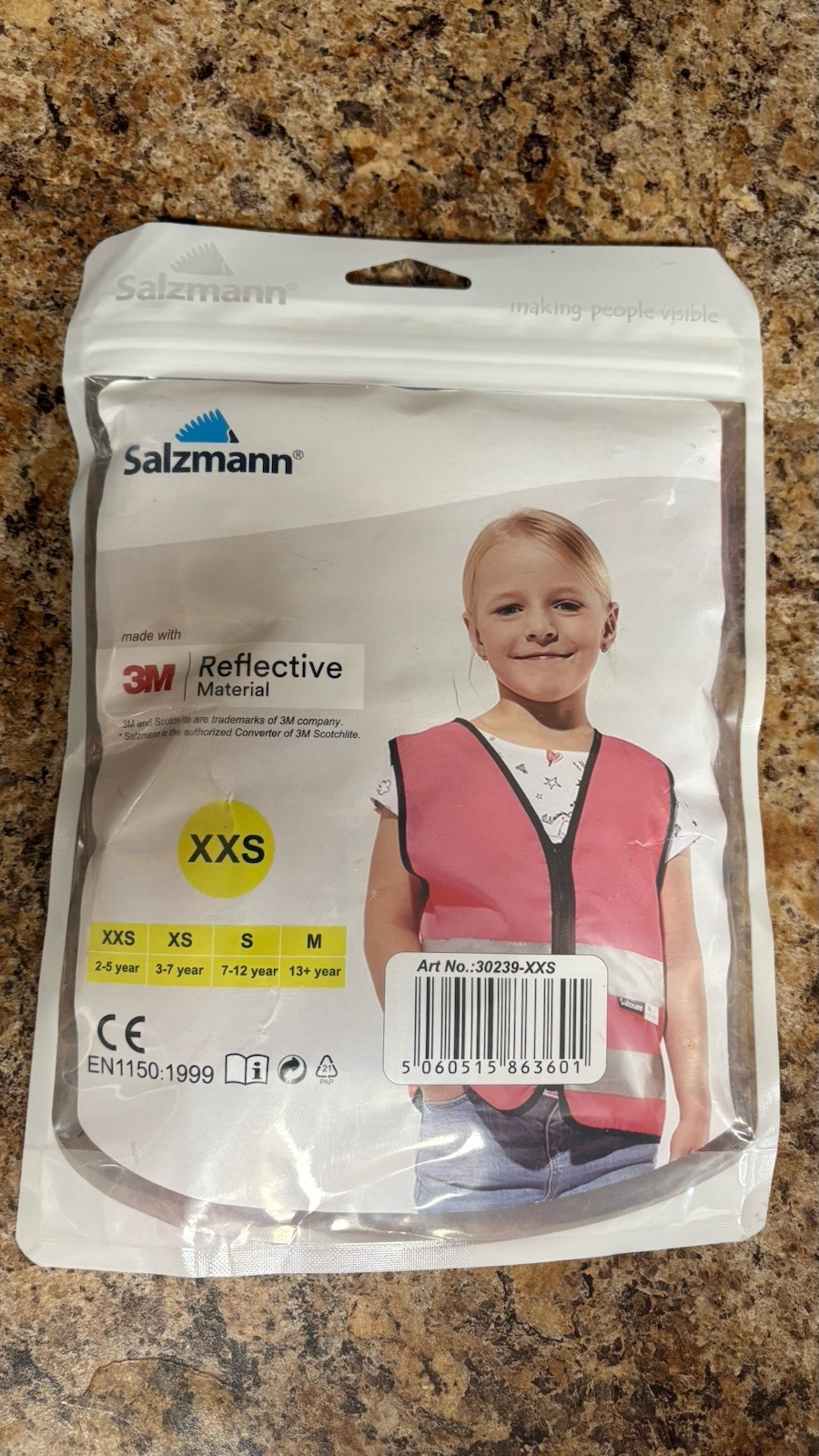 Salzmann 3M Reflective Safety Vest – Kids XXS/2-5 Years