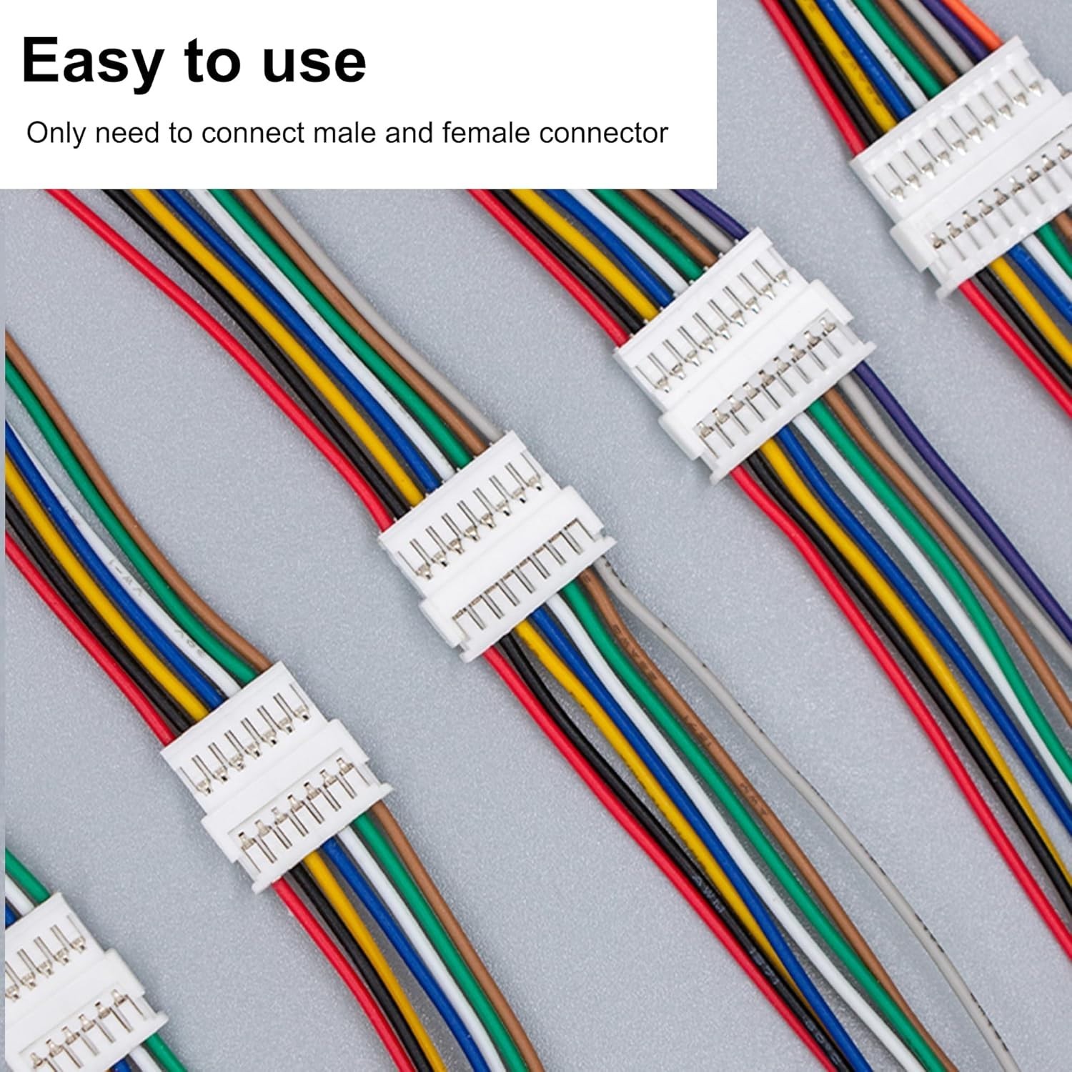 JST MX 1.25MM Connector Kit,2/3/4/5/6/7/8/9/10 Pin Male and Female Micro Wire Co