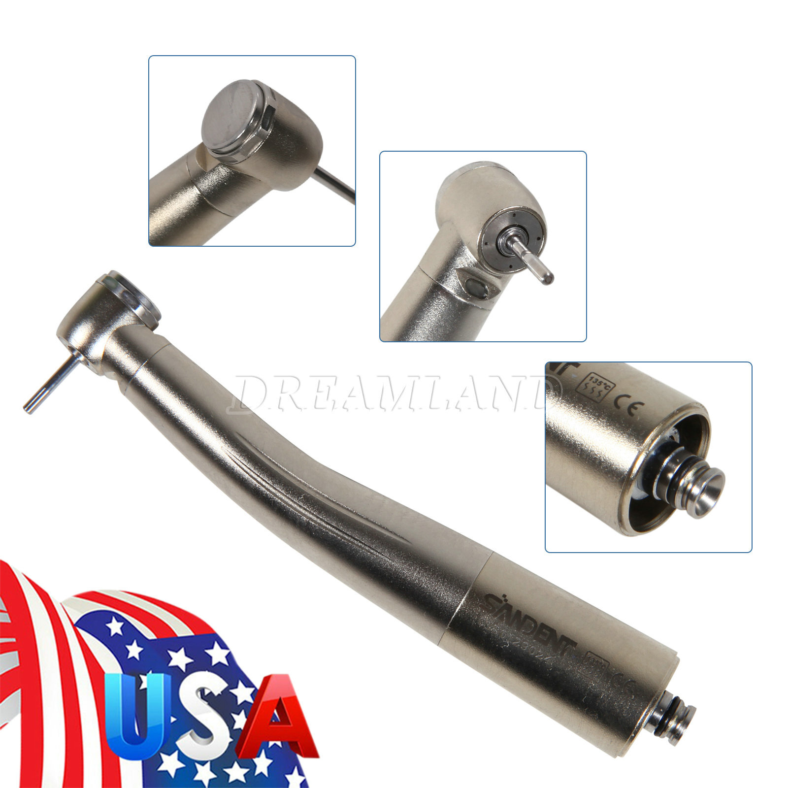 Fiber Optic Quattro Spray Air Turbine Dental Handpiece for NSK LED Coupler