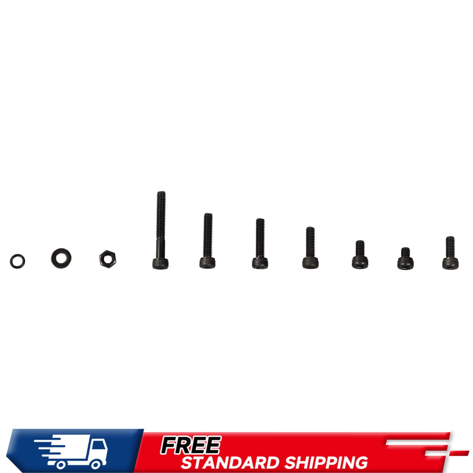 Grade12.9 Metric Bolt Assortment 1710pcs M2 M3 M4 M5 Zinc/Black Oxide 4-30mm