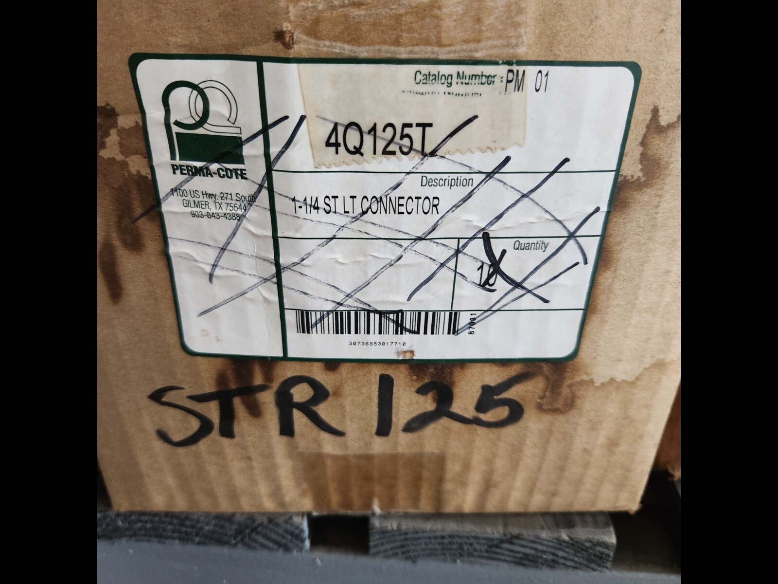 1-1/4 PVC COATED LIQUID TITE CONNECTOR ROBROY OCAL T&B PERMACOTE SHELF WEAR