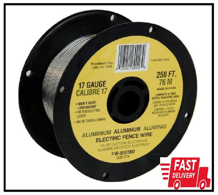 Electric Fence Wire 250ft Spool Aluminum Wire 17 Gauge