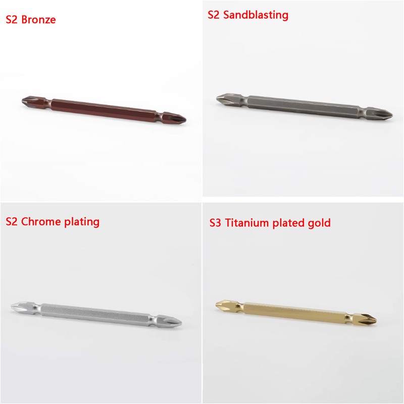 S2/S3 Double Ended Power Drill Screwdriver Bit Phillips Magnetic PH2x50/65-200mm
