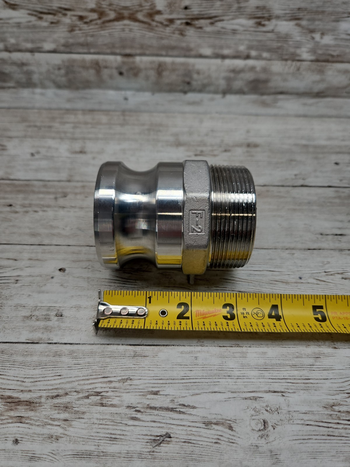 USASEALING 2″ Type F Camlock Fitting Male Adapter to 2 Inch Male NPT SS304
