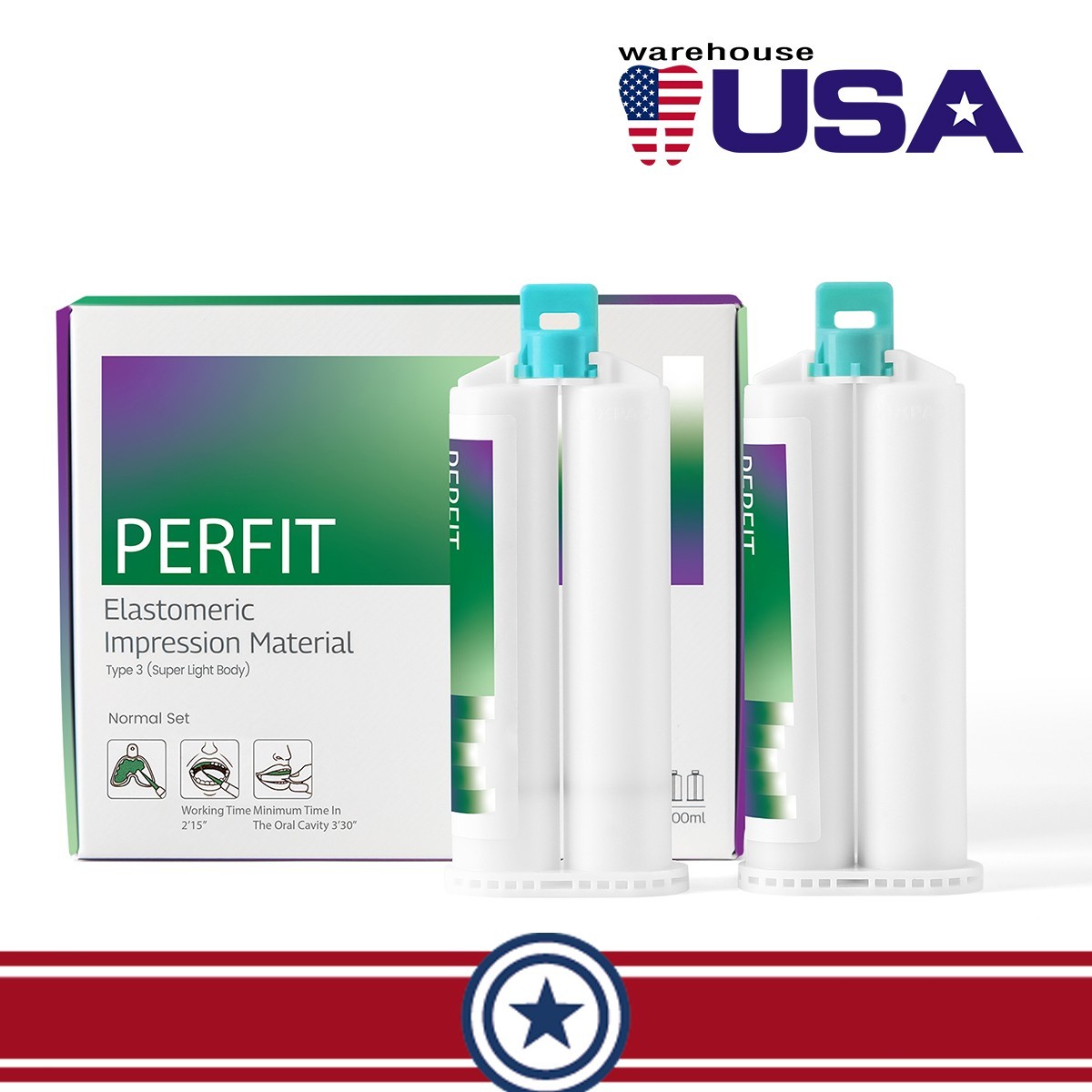 Dental Elastomeric Impression Material Normal/Fast Set Dispenser-Mix Type 1/2/3