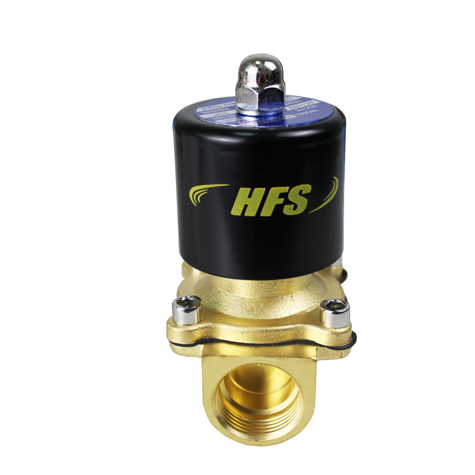 HFS(R) 110V Ac 3/4″ Electric Solenoid Valve Water Air Gas, Fuels N/C – Brass
