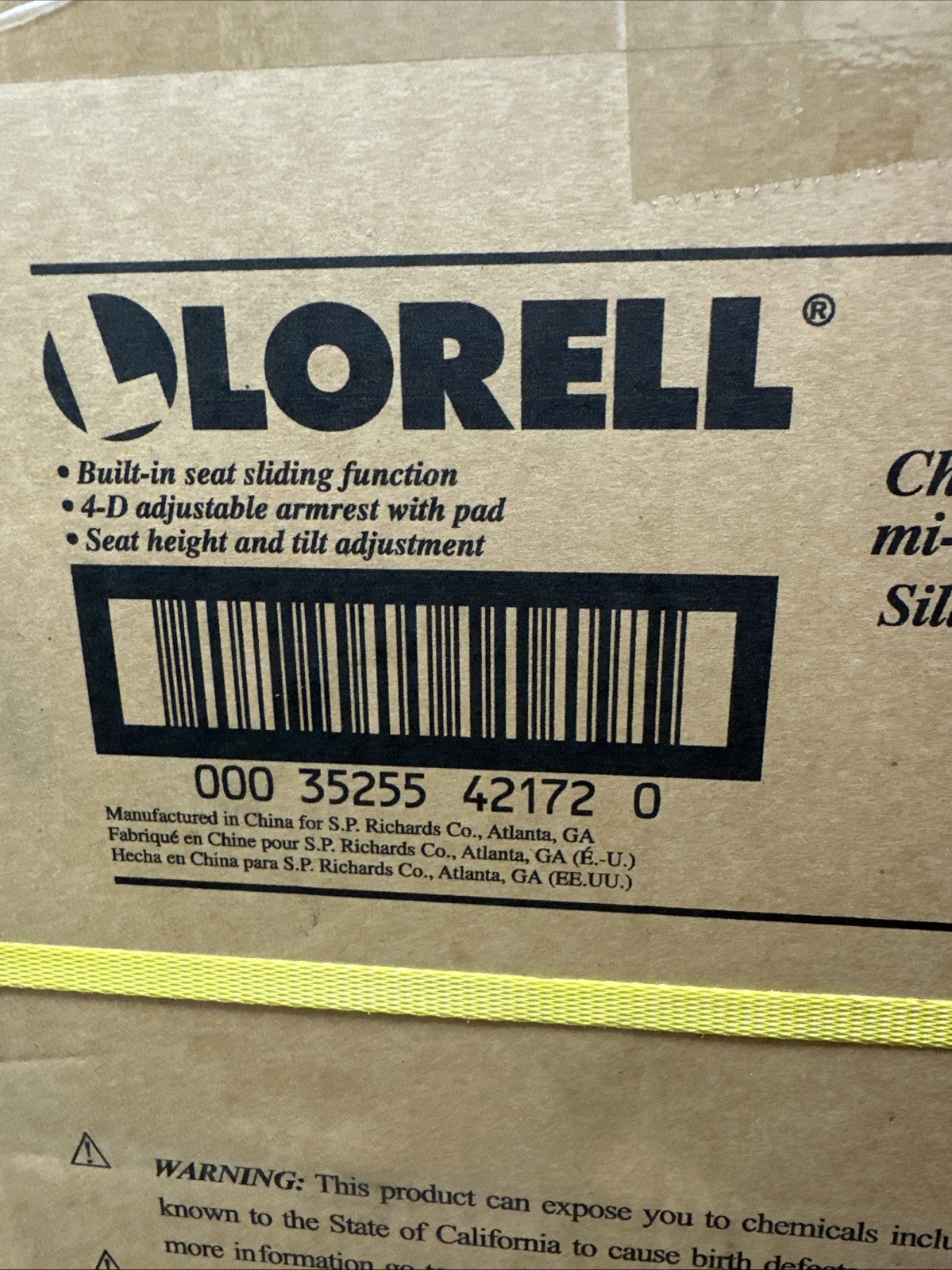 Lorell Mid-back Task Chair – Fabric Black Seat – Fabric Black Back – 27.5″ Width
