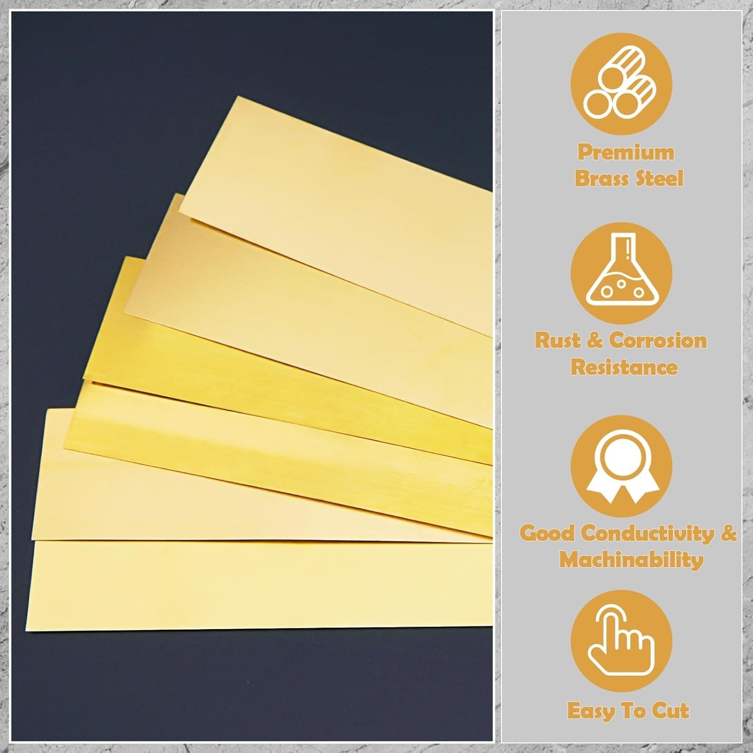 Brass Strip, Brass Shim Stock Assortment, 1″ Width X 6″ Length, 0.002″, 0.004″,