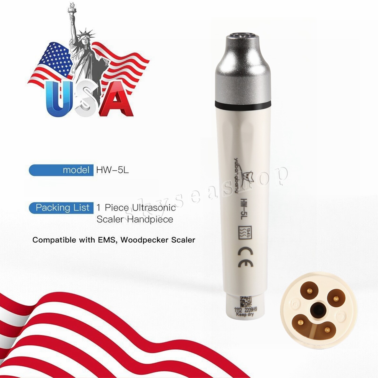 Dental LED Ultrasonic Scaler Detachable Handpiece HW-5L for EMS Woodpecker