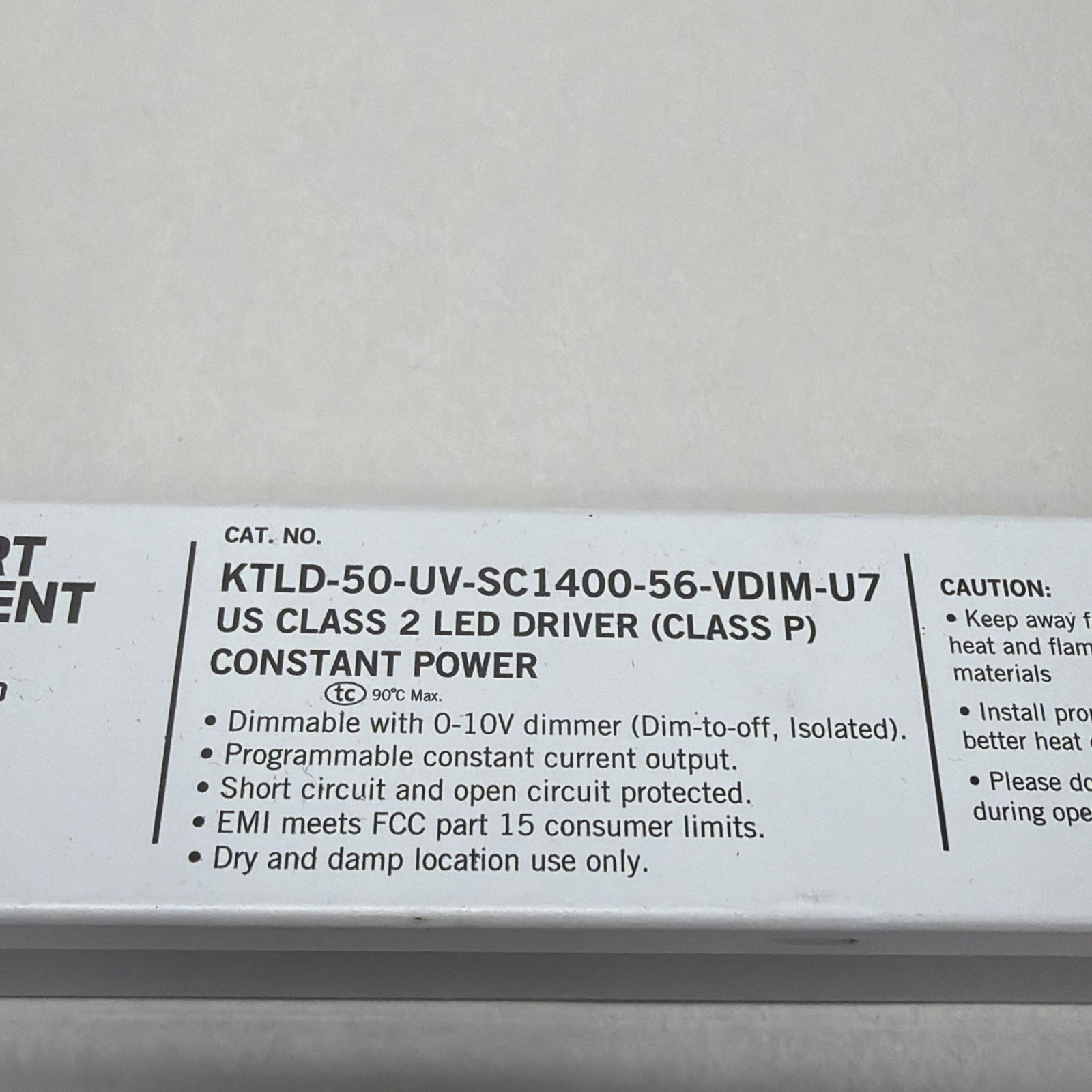 Keystone KTLD-50-UV-SC1400-56-VDIM-U7 LED Driver Dimmable Programmable NEW!