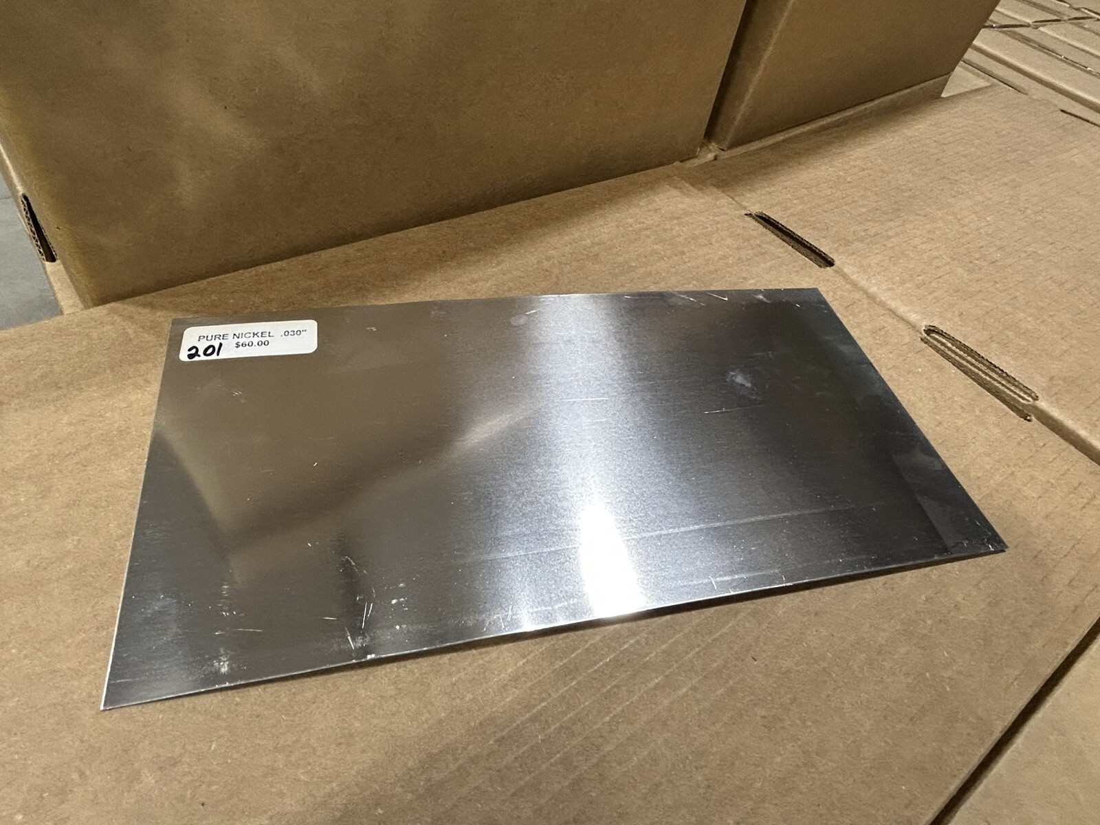 Alloy 201 Pure Nickel Sheet .030” X 6” X 12”