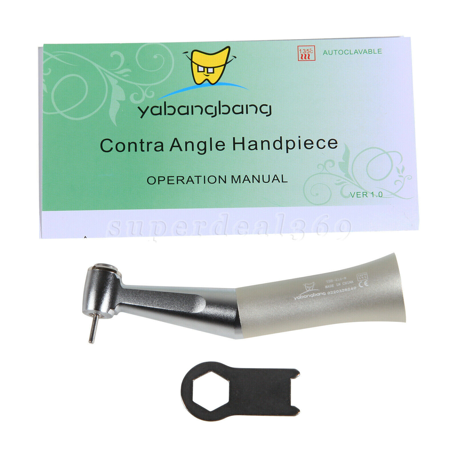 Dental Push Button Low Speed Contra Angle Handpiece FIt FG 1.6mm Burs NEW