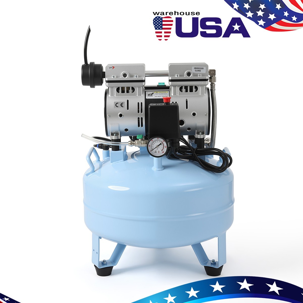 24L/40L Portable Dental Air Compressor Oil Free Silent Air Pump for Dental Use