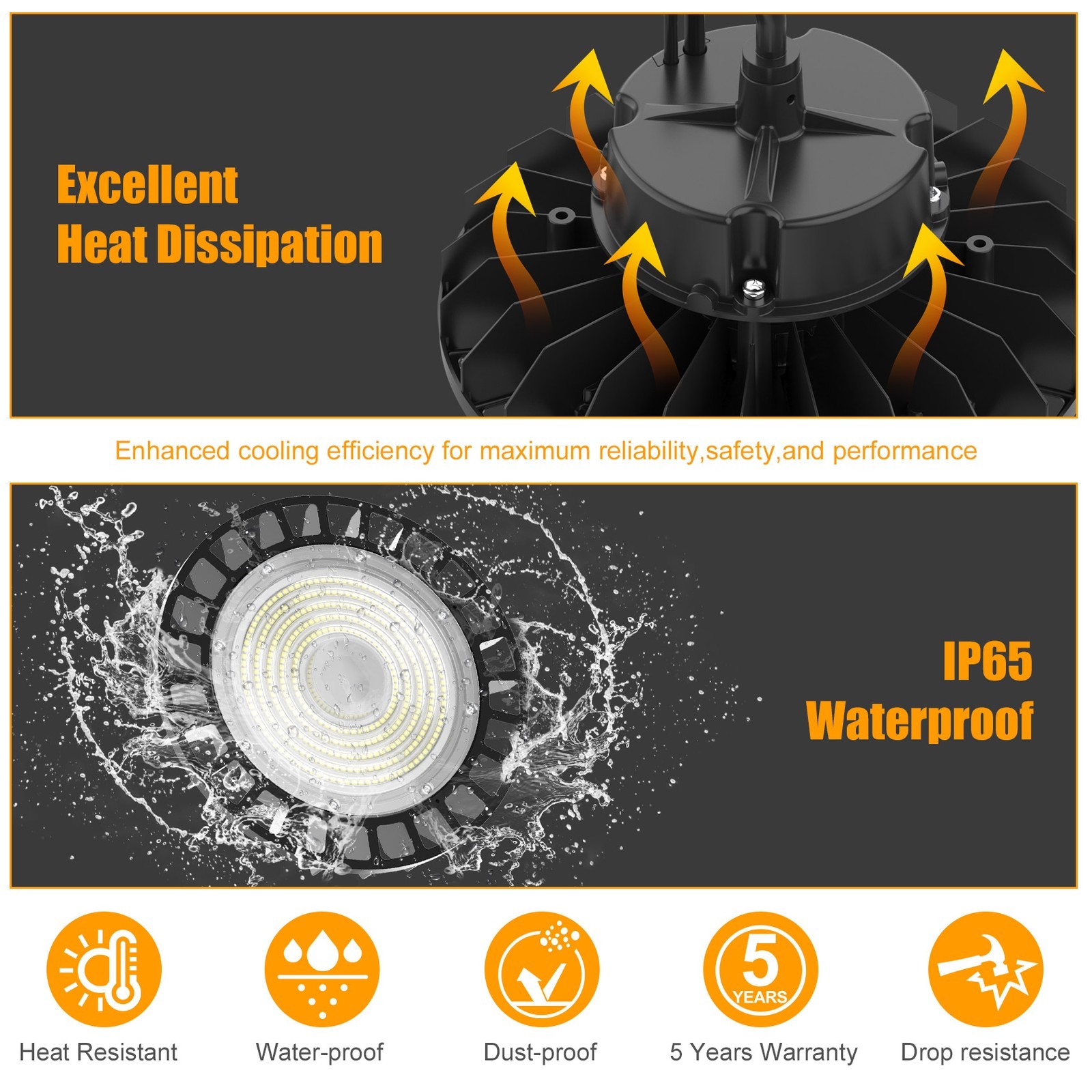 150W UFO Led High Bay Light Commercial Warehouse Garage Led Shop Light Dimmable