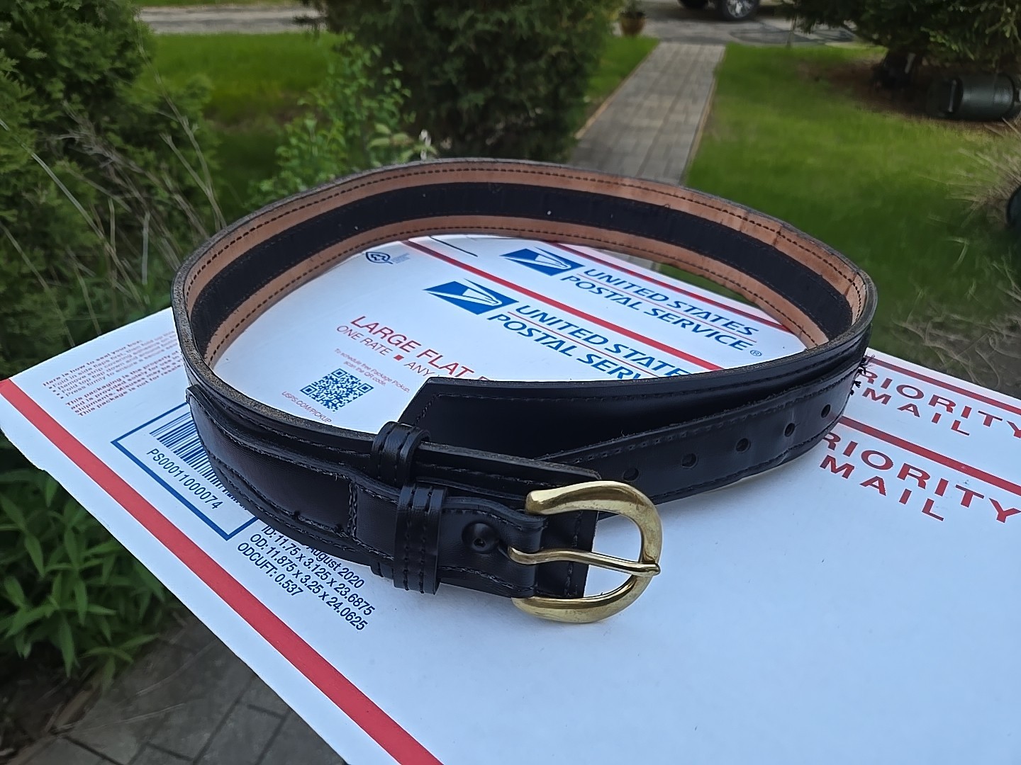 Safariland Leather Tactical Gun 36/90 Belt Black MDL 146V, P5, 2.25” X 43”, 34*