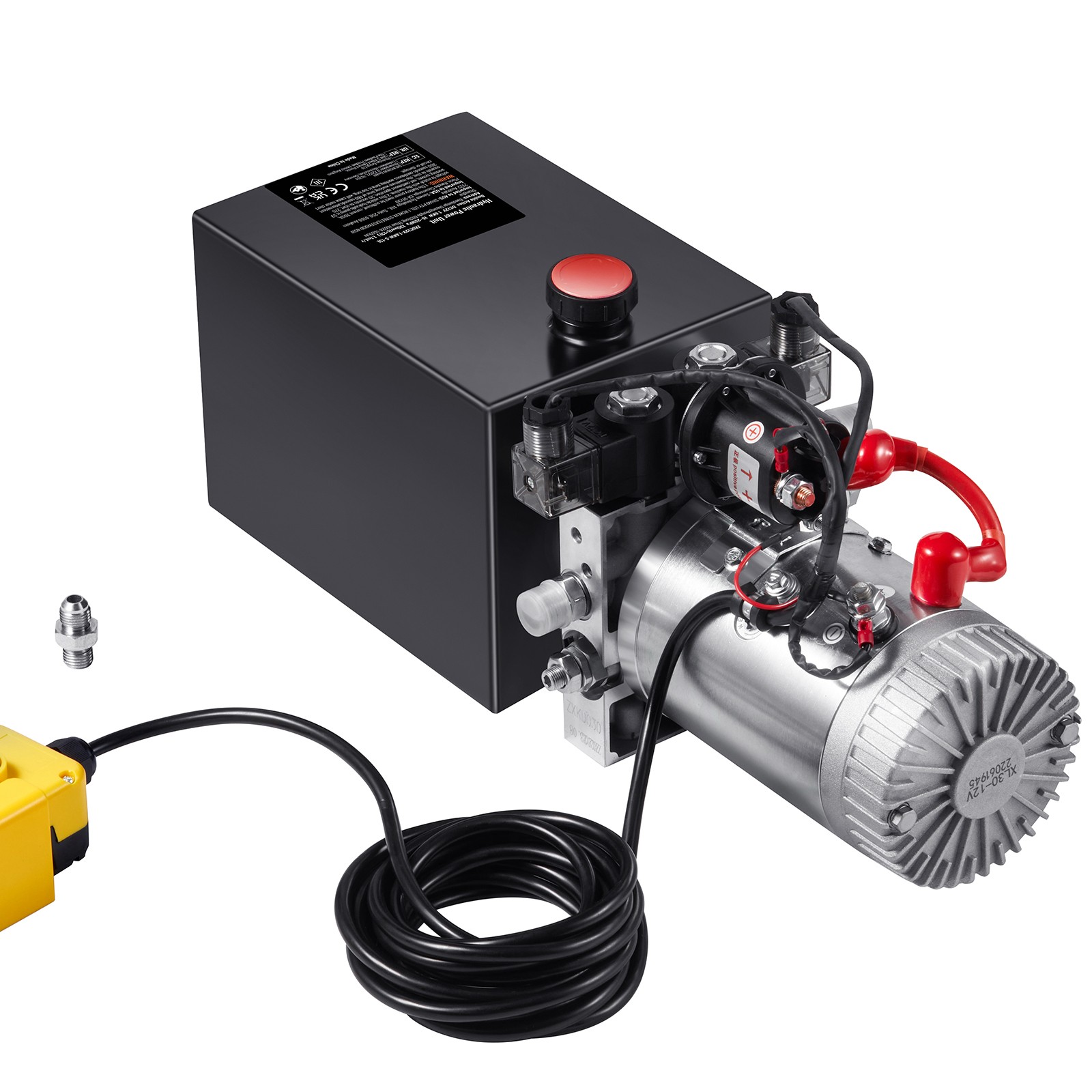 VEVOR Hydraulic Pump 6 Quart Double Acting Dump Trailer Pump Power Unit DC 12V