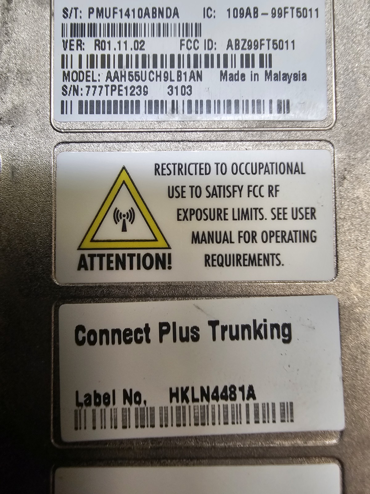 Motorola XPR6580 800/900 MHz Two Way Radio w Connect Plus & WPLN4243 Impres Char