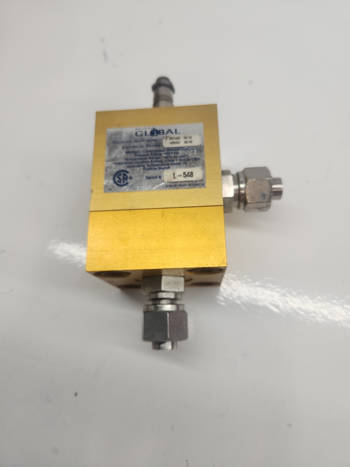 Kraus Global Solenoid Valve KAF-402-NC12 Serial Number L-548 ( Parts Only)