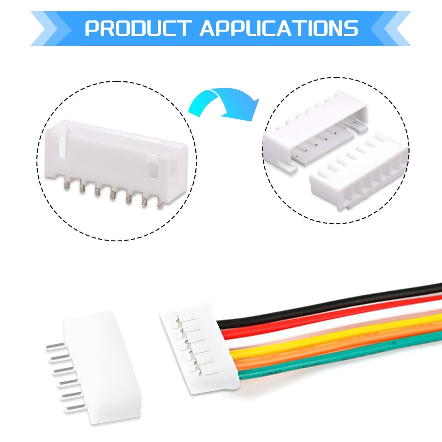 29Values 600PCS JST XH 2.54 MM Connector Kit 2.54MM 2Pin 3Pin 4Pin 5Pin 6Pin 7Pi