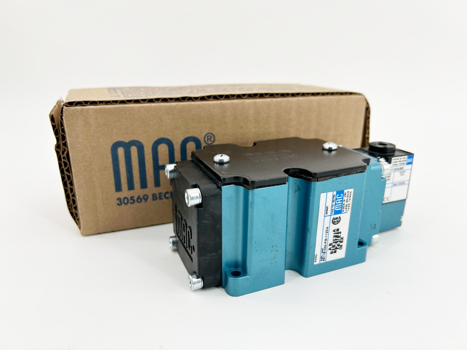 New MAC Valves 6511B-000-PM-112DA Solenoid Valve 6500 Series 120Vac 50/60Hz
