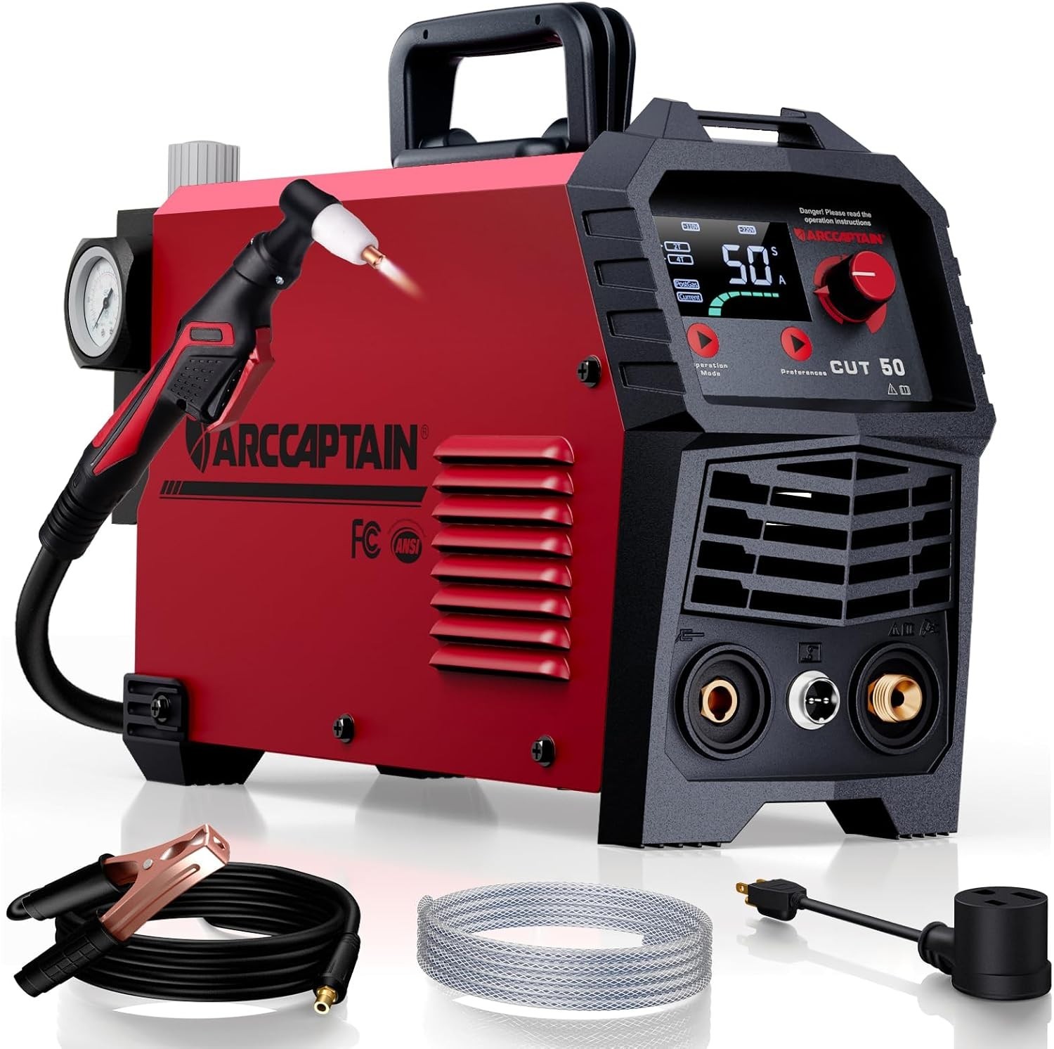 Professional-Grade Plasma Cutter: 1/2 Inch Clean Cuts & Smart Cooling System
