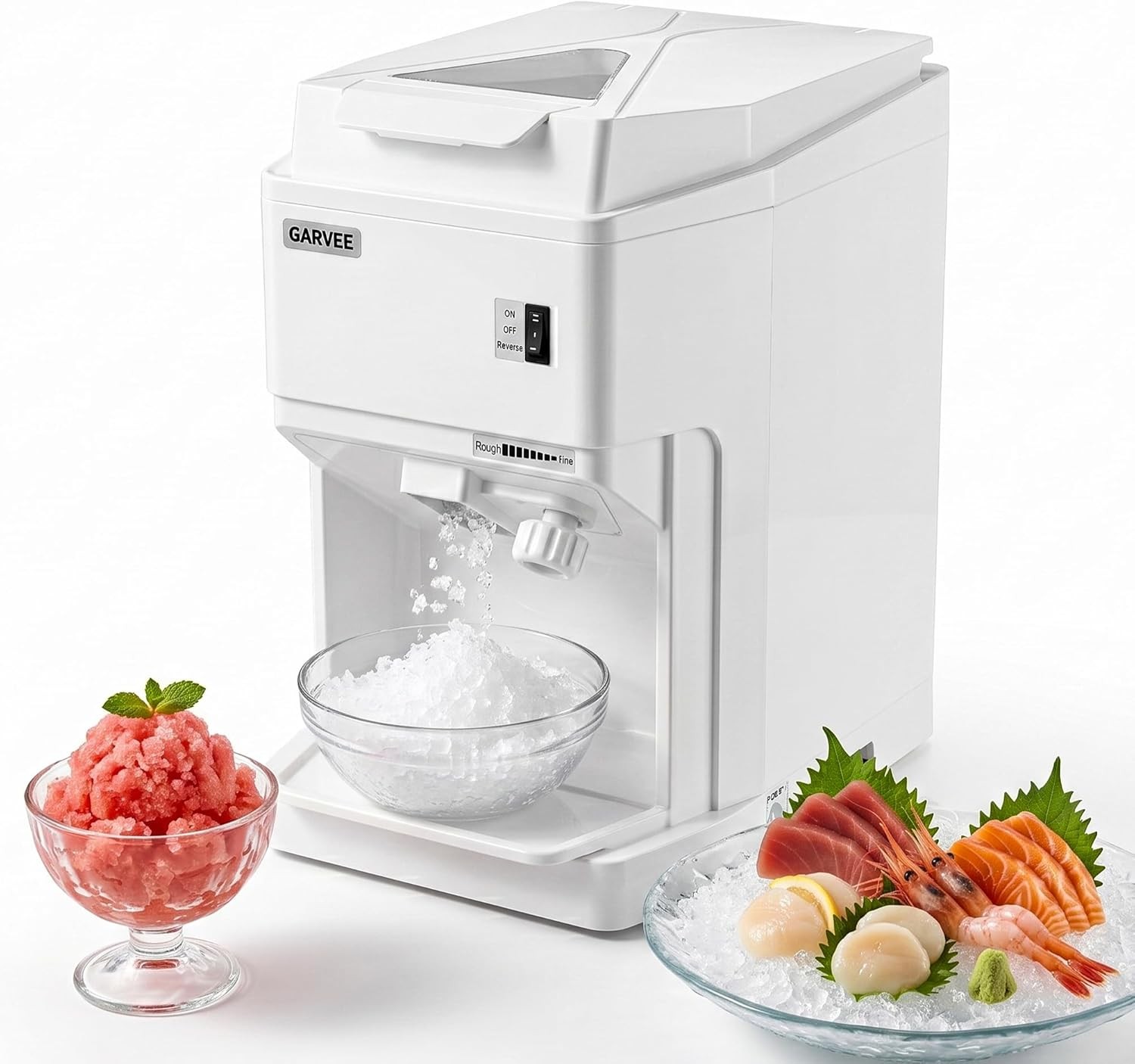 Commercial Ice Shaver Crusher, Electric Snow Cone Maker 300/950/1200LBS/H NEW
