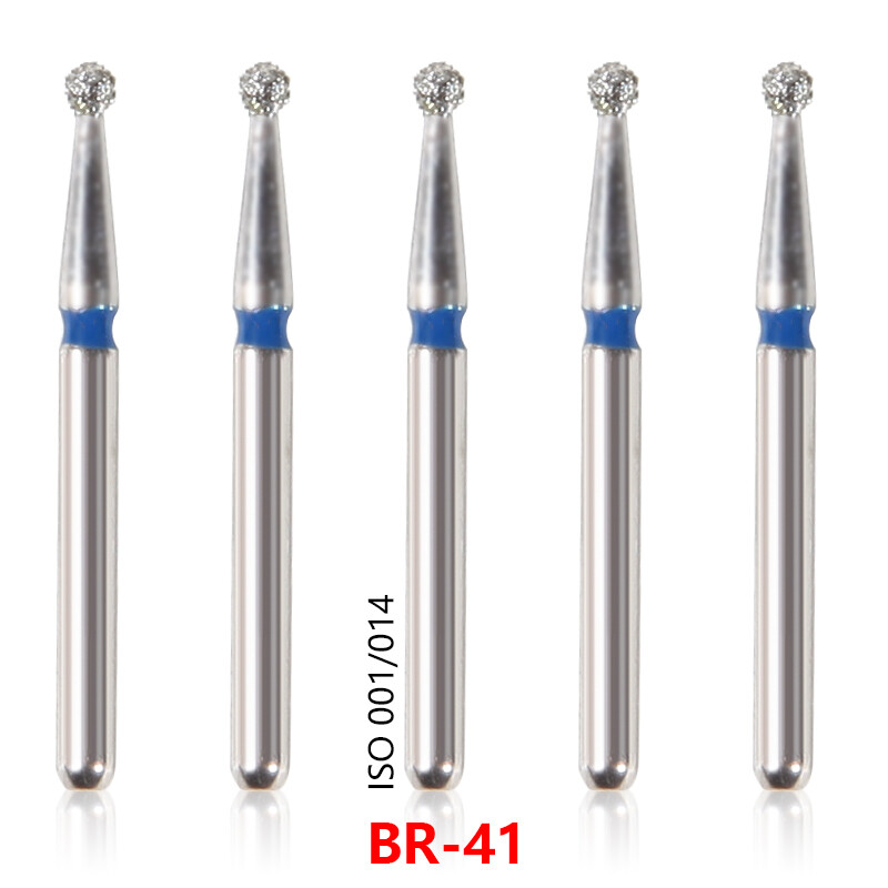 100pcs Dental Diamond Burs for High Speed Handpiece Medium Friction Grip 1.6MM