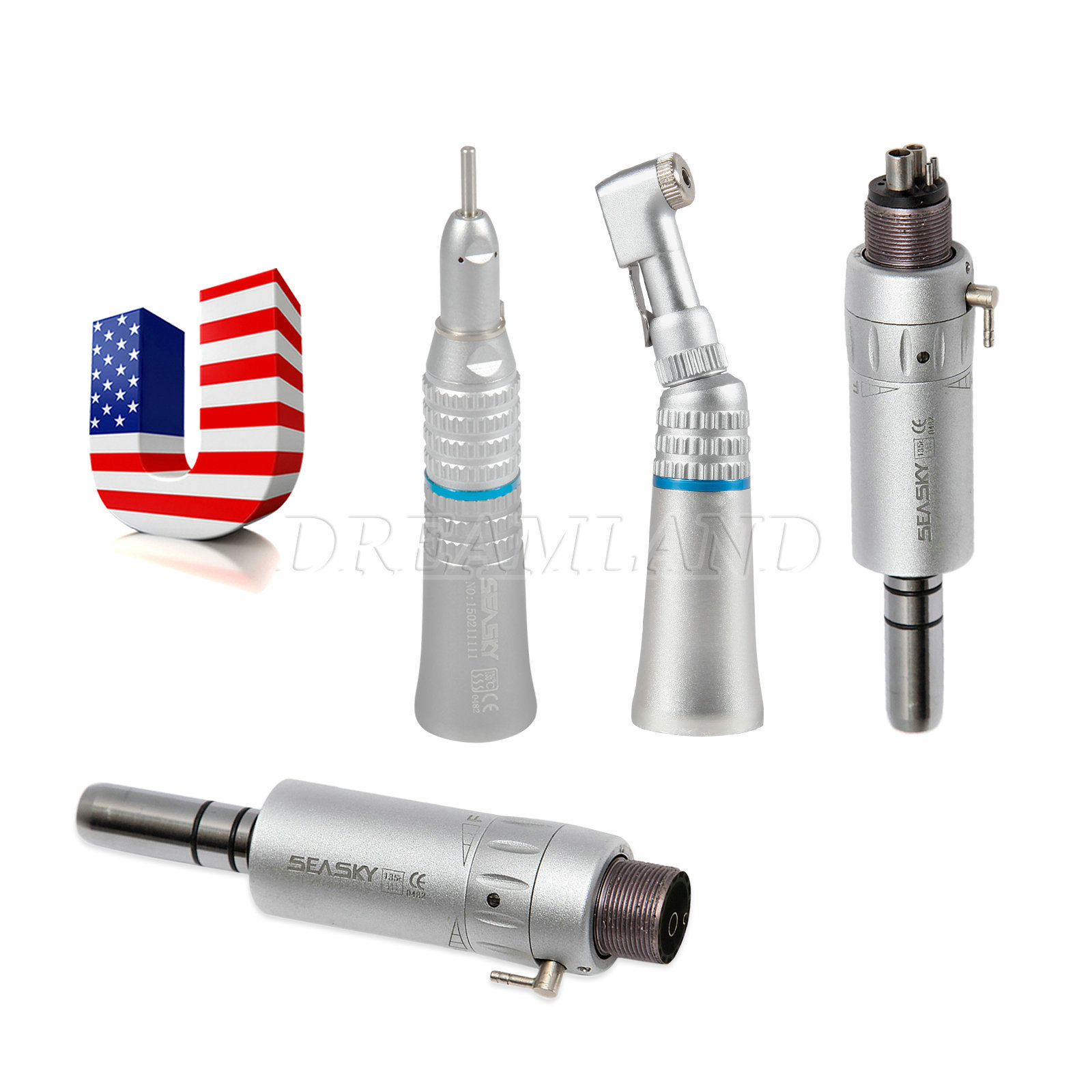 Dental Slow Low Speed Contra Angle /Straight Handpiece /Air Motor 2/4Hole E-type