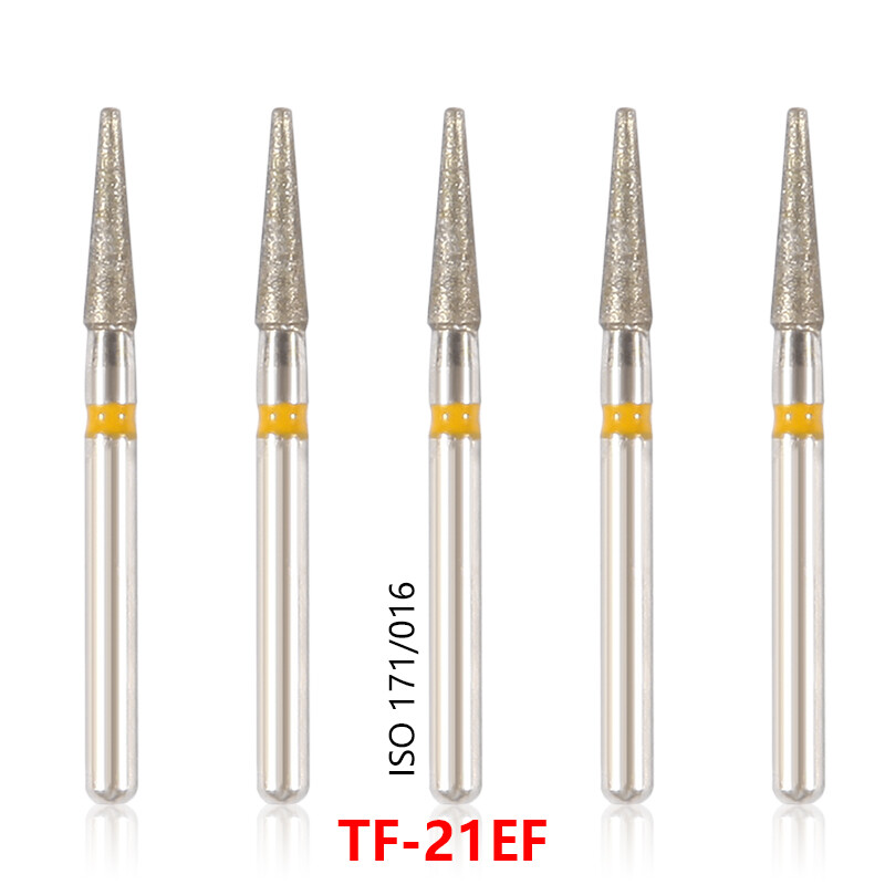 100pcs Dental Diamond Burs for High Speed Handpiece Medium Friction Grip 1.6MM