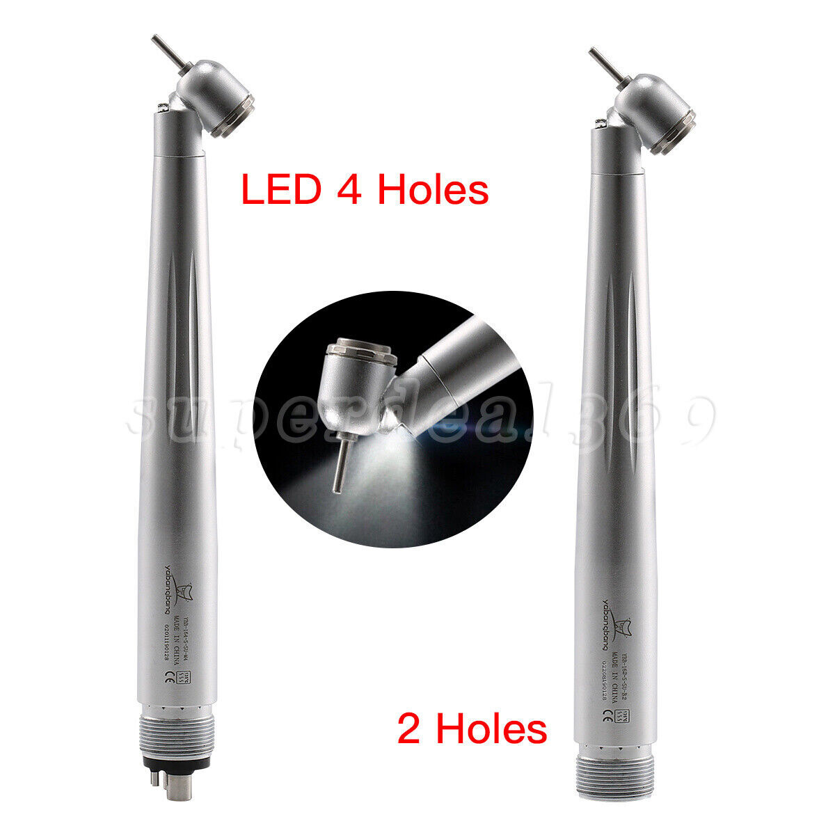 Dental 45° degree LED E-generator High Speed Handpiece Push Button 2/4HOLE LX