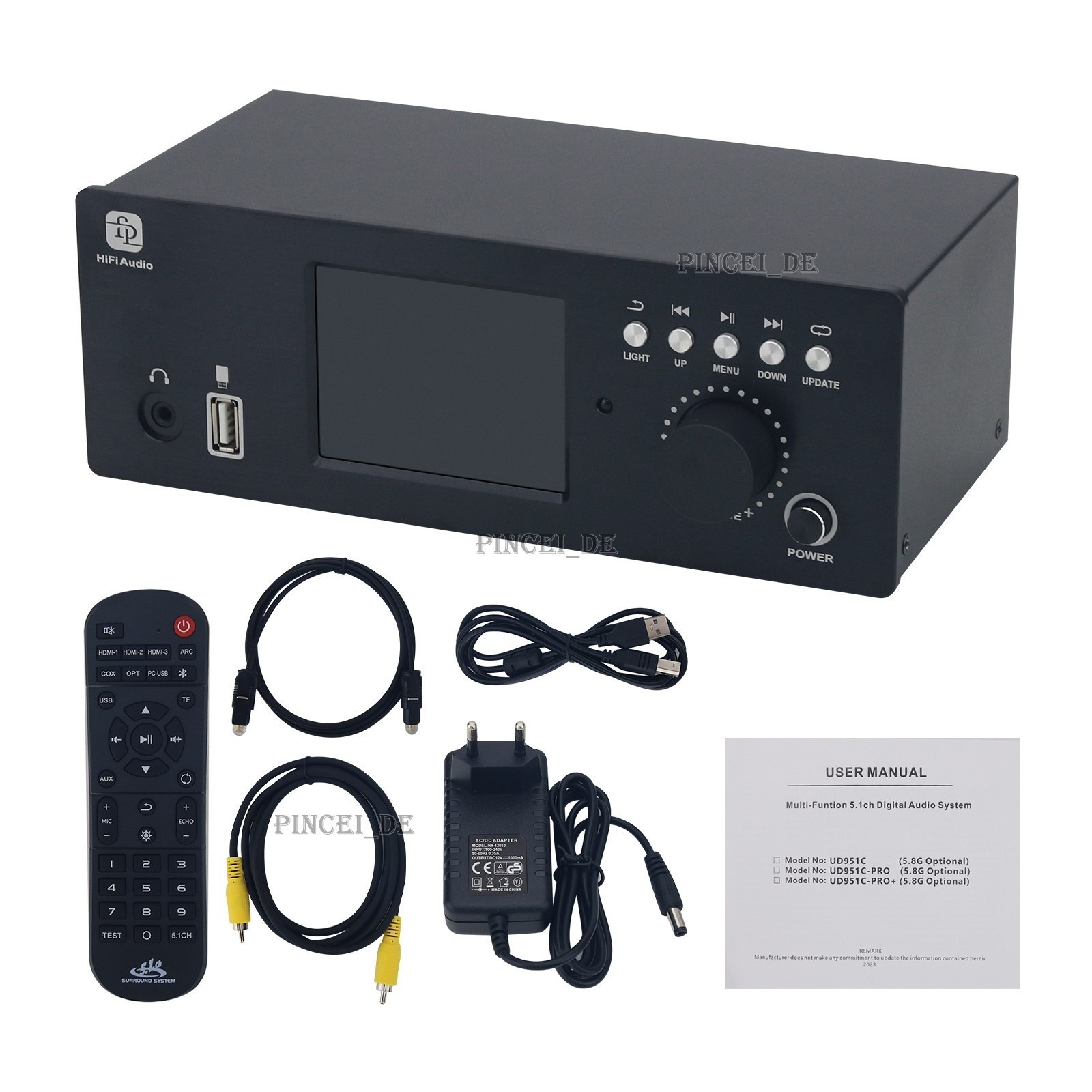 UD951C-PRO+ Flagship Version DSD Digital Turntable DTS Dolby5.1 Audio Decoder *g
