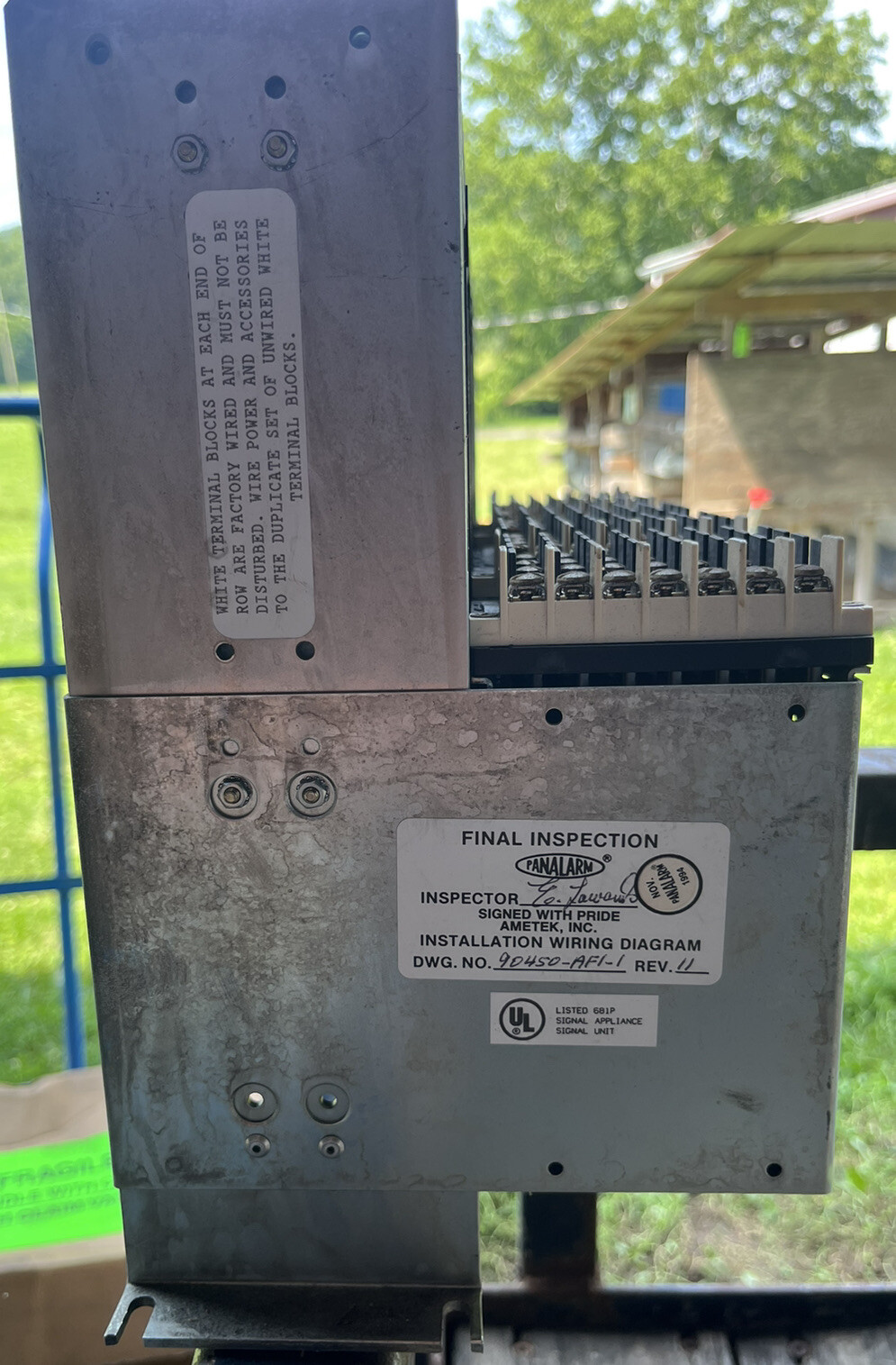 AMETEK PANALARM 24 VOLT CIRCUIT BOARD RACK CHASIS WITH CIRCUIT BOARDS 94RC05