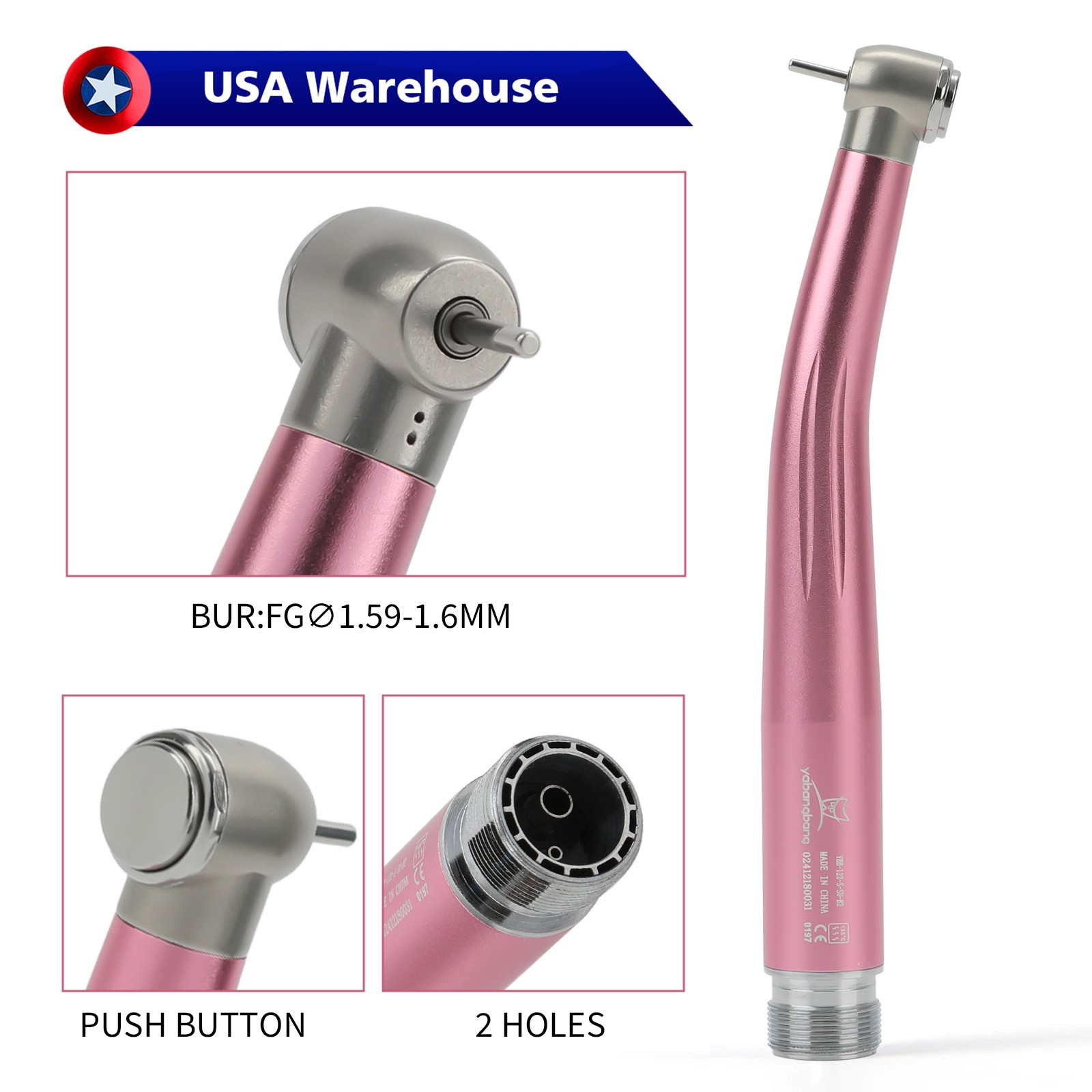NSK Pana Max Style Dental High Speed Turbine Handpiece Push 2H 7-Colors USA