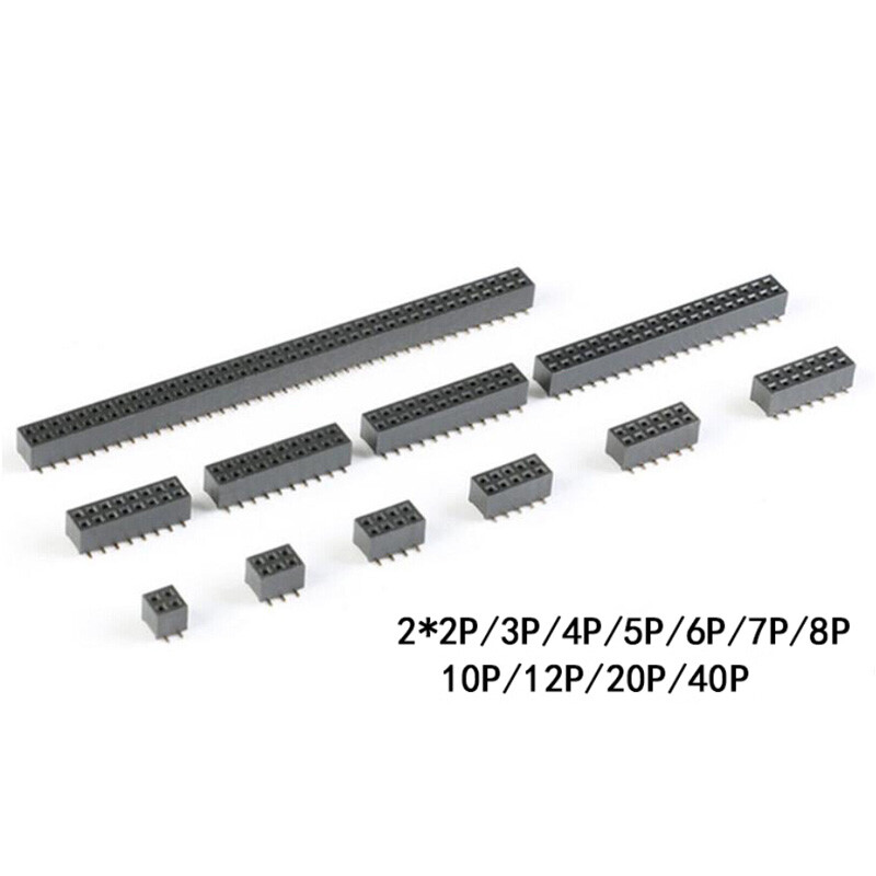 2.0mm Pitch SMD Double Row PCB Female Pin Header 2×2/3/4/5/6/7/8/10/12/20/40P