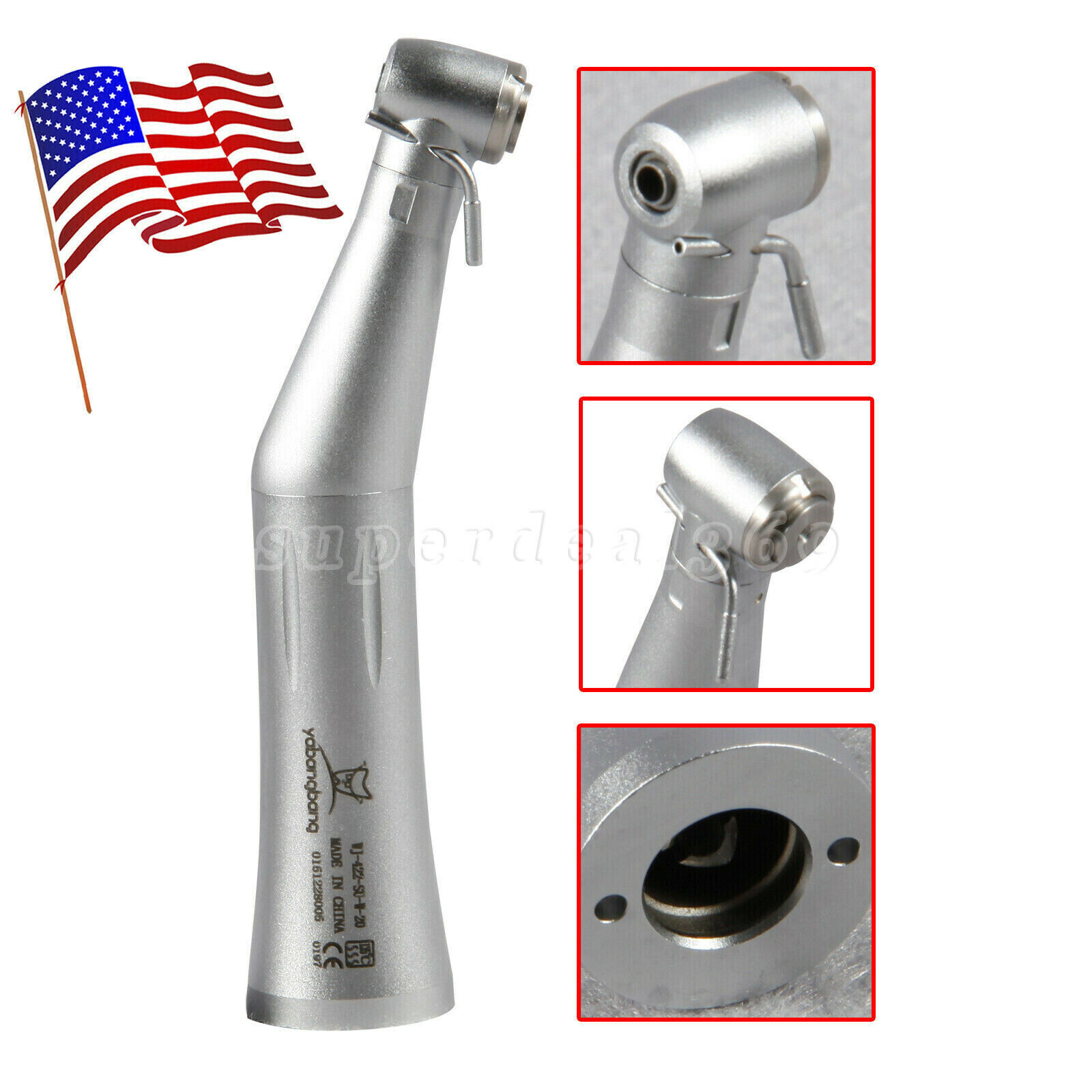 Dental 1:1 /20:1 /1:5 Fiber Optic LED /No LED Contra Angle Handpiece Fit NSK Or