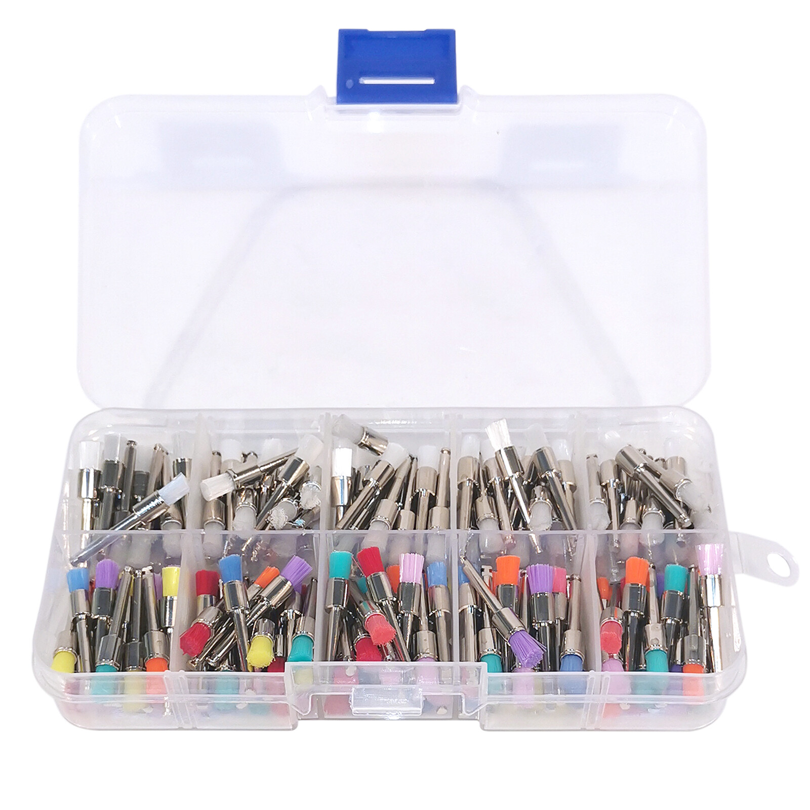 200 pcs Dental Teeth Prophy Brushes Polishing Tapered Latch Type Mixed 2.35mm po
