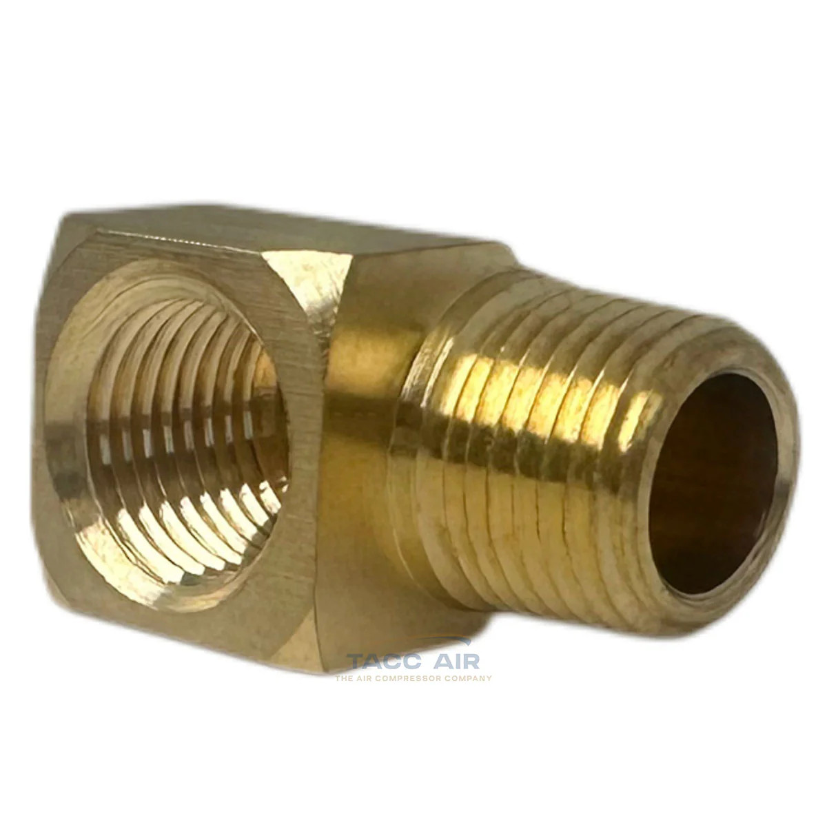2 Pack 1/8″ NPT Brass Street Elbow 90 Degree Pipe Thread Fitting Male Female