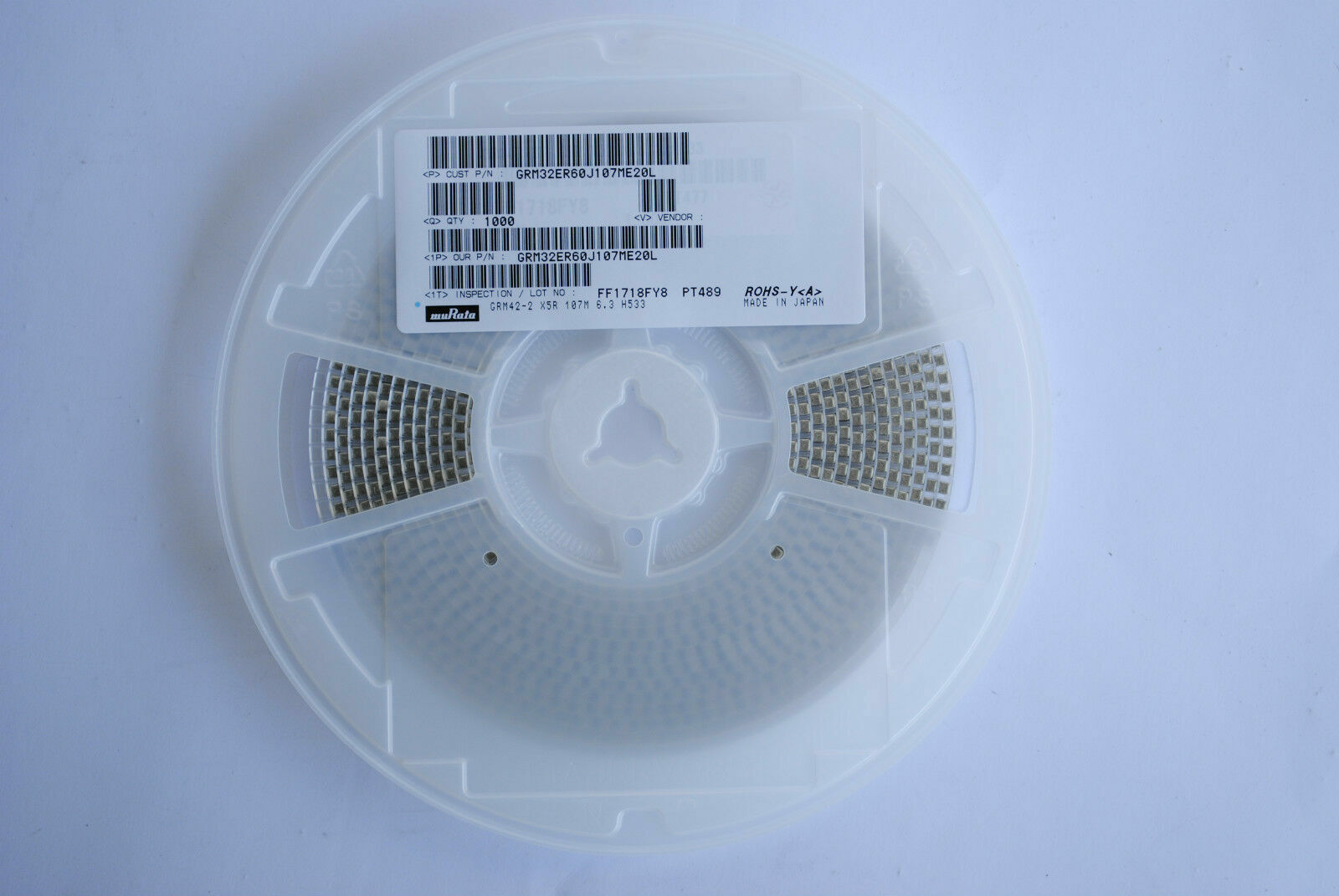 MURATA SMD CERAMIC CAPACITOR 1210 100uF 6.3V X5R 20% GRM32ER60J107ME20L 10pcs