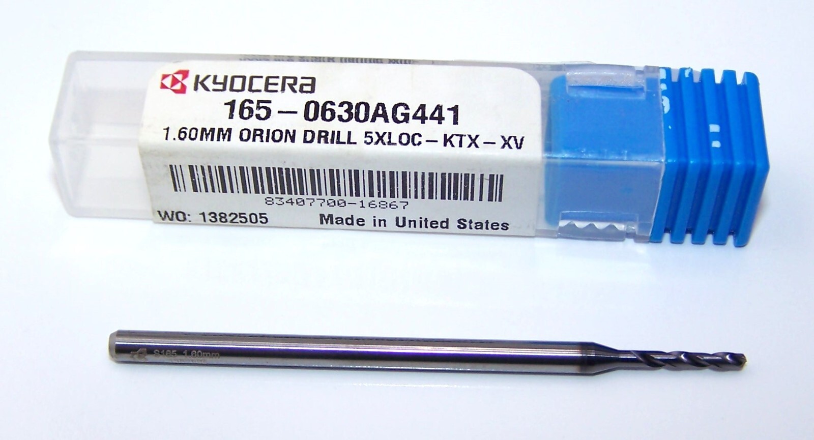 1.60mm (.0630″) CARBIDE DRILL KYOCERA 5xD ORION 165-063AG41 – SALE