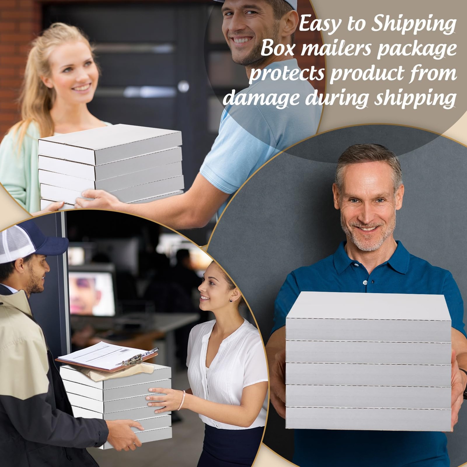Fuutreo 100 Pack 7 Inch Vinyl Record Mailers Boxes 45 RPM Easy Fold LP Cardboard