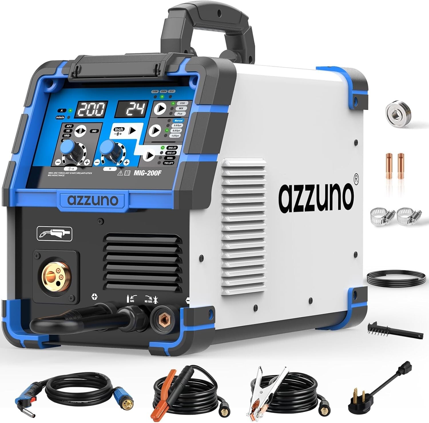 200A MIG Welder,110V/220V Dual Voltage multiprocess welder,Gas Gasless MIG Weldi