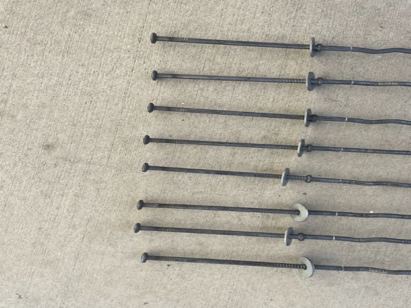 Sandbaggy 8″ x 4 ¾” Standard Snap Ties With 1″ Steel Washers (Short End)