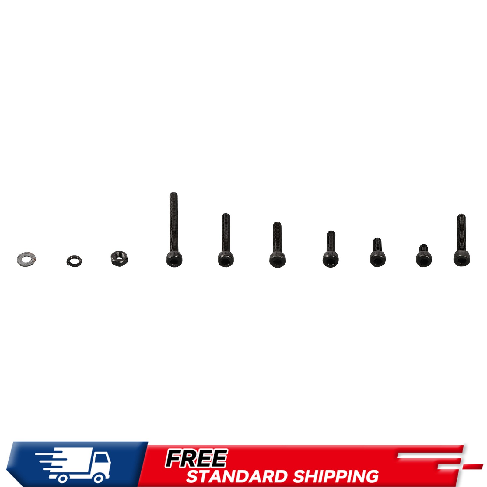 Grade12.9 Metric Bolt Assortment 1710pcs M2 M3 M4 M5 Zinc/Black Oxide 4-30mm