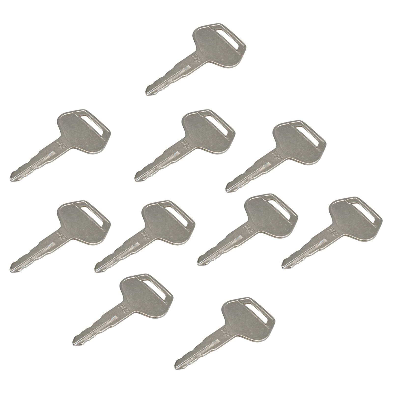 10pcs Keys 787 For Komatsu Heavy Equipment Key Excavator Dozer Loader Backhoe